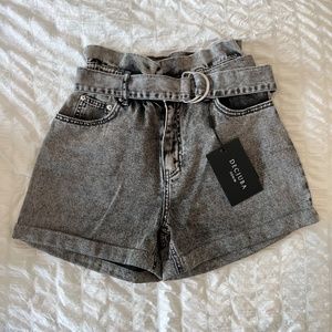 Decjuba Paperbag Waist Denim Shorts - NWT